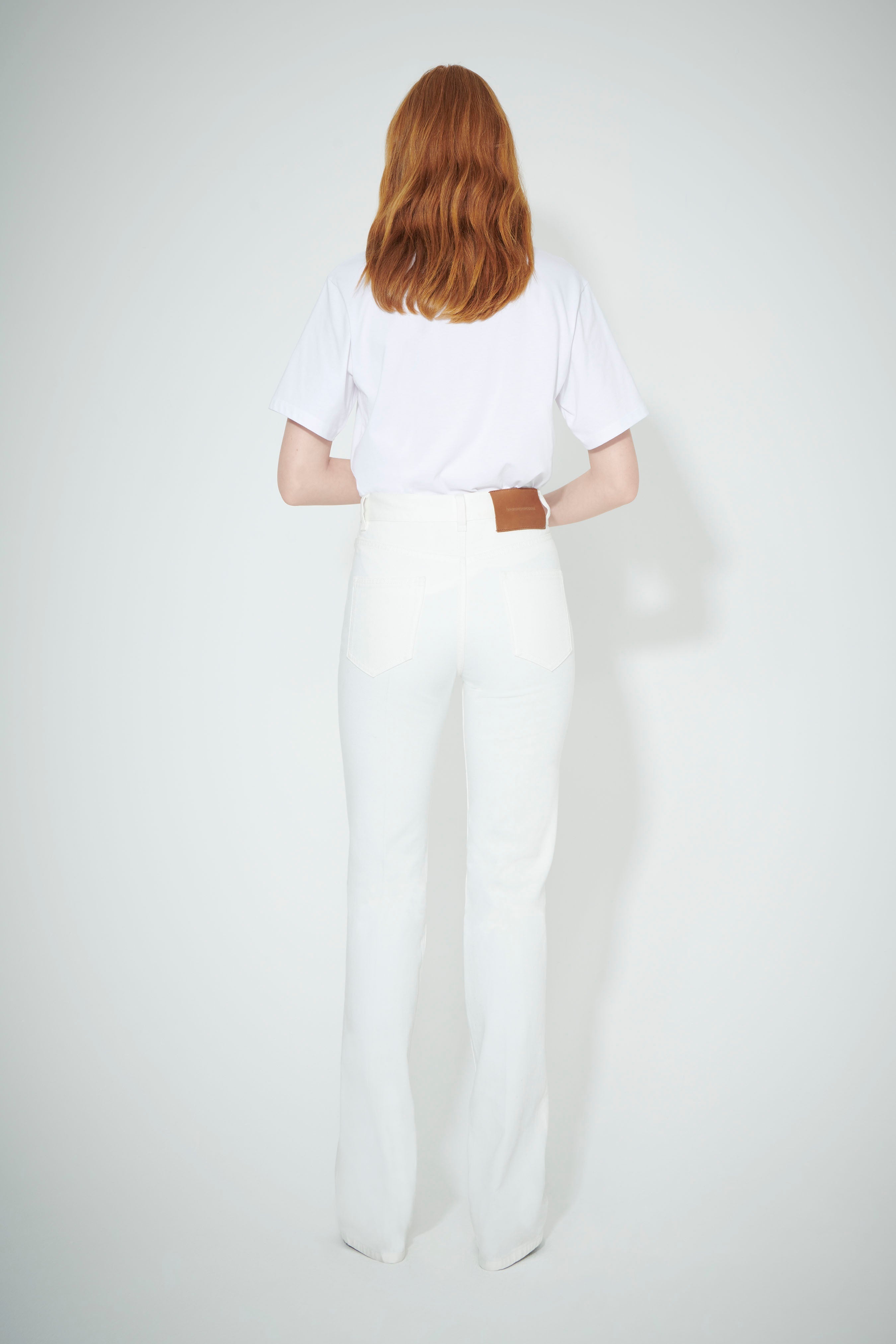 Julia High Waisted Straight Leg Jean in Off-White - 6