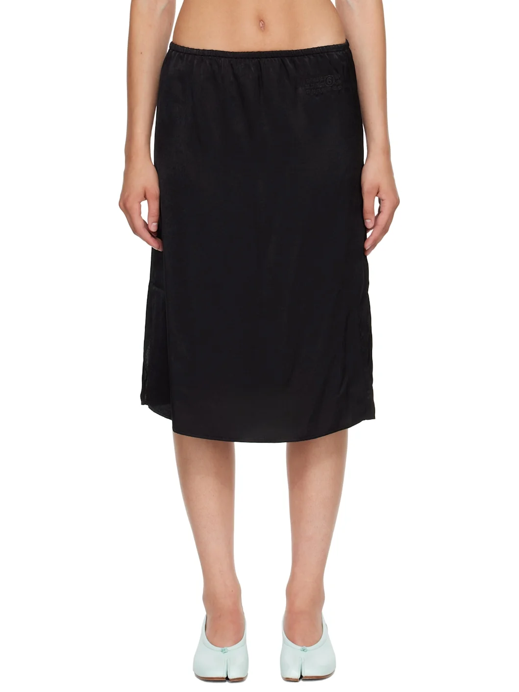Black Lining Look Midi Skirt - 1