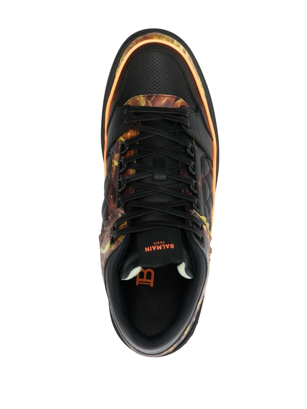 B-Court flame-print leather sneakers - 4