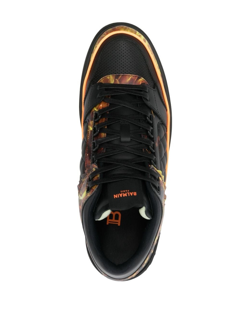B-Court flame-print leather sneakers 4