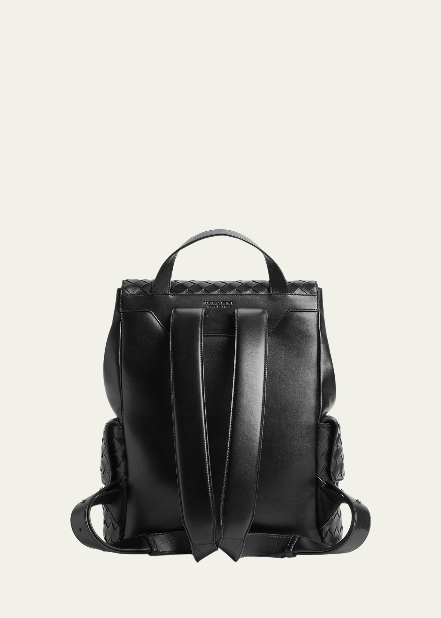 Men's Intrecciato Leather Backpack - 3