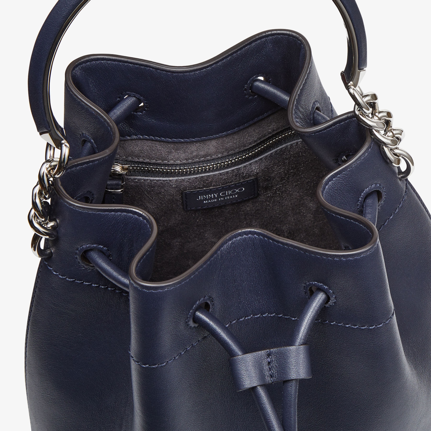 Bon Bon Bucket
Navy Calf Leather Bucket Bag - 4