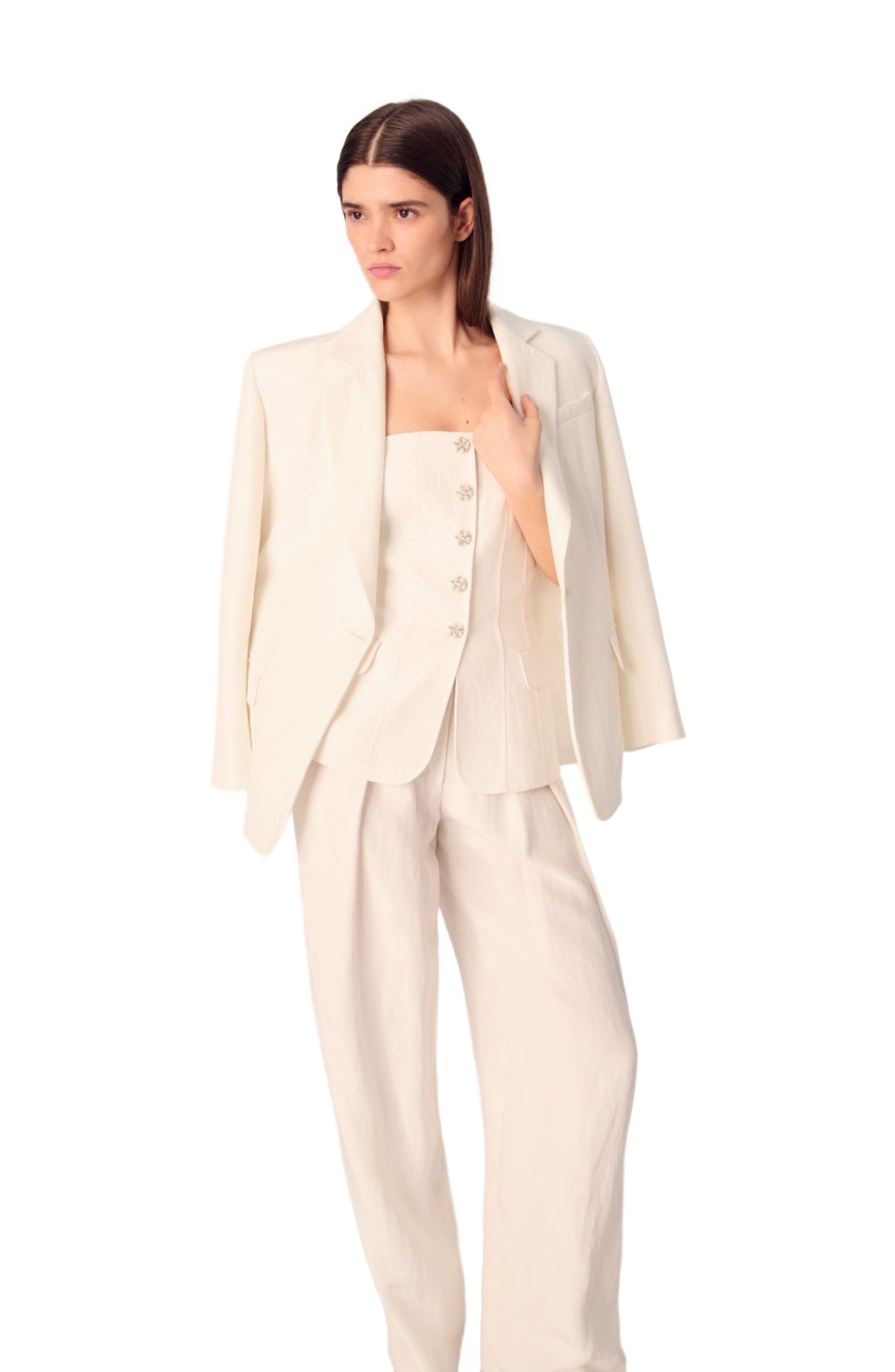maje Bustier top in Ecru at Nordstrom - 4