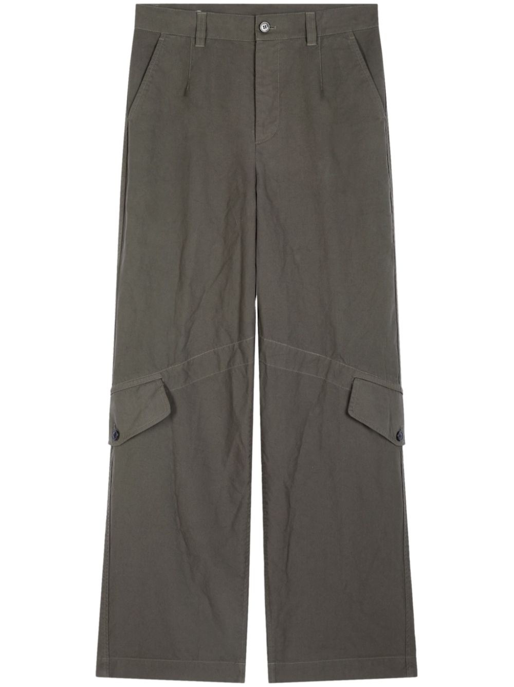 LOOSE FIT WIDE LEG PANTS (GREY) - 1