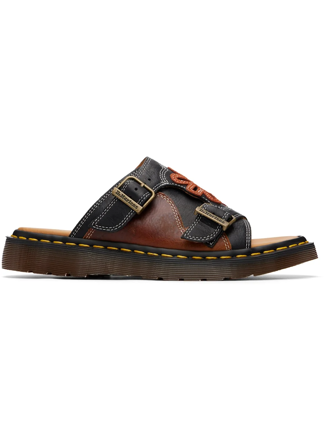 Black Dayne 'Made In England' Applique Sandals - 1