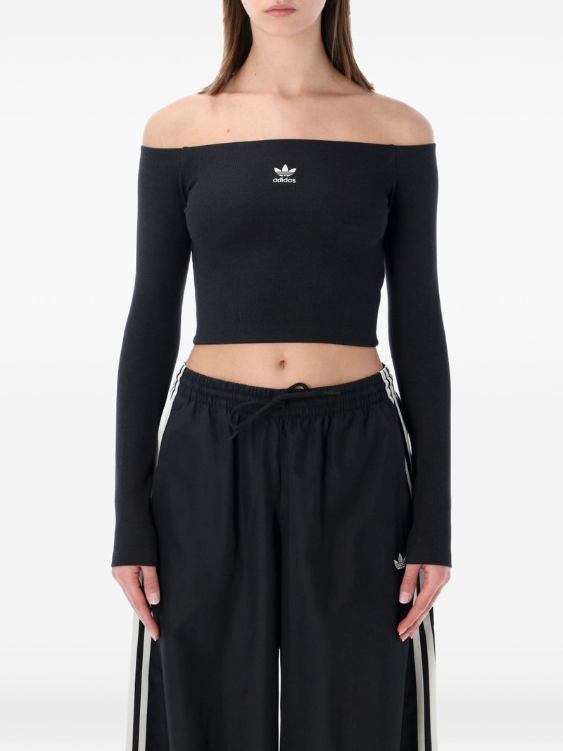 off-shoulder long-sleeve T-shirt 1