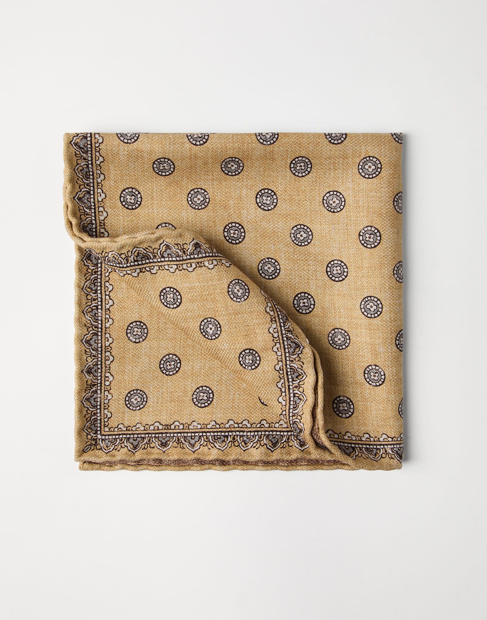 Silk pocket square with pattern - 1