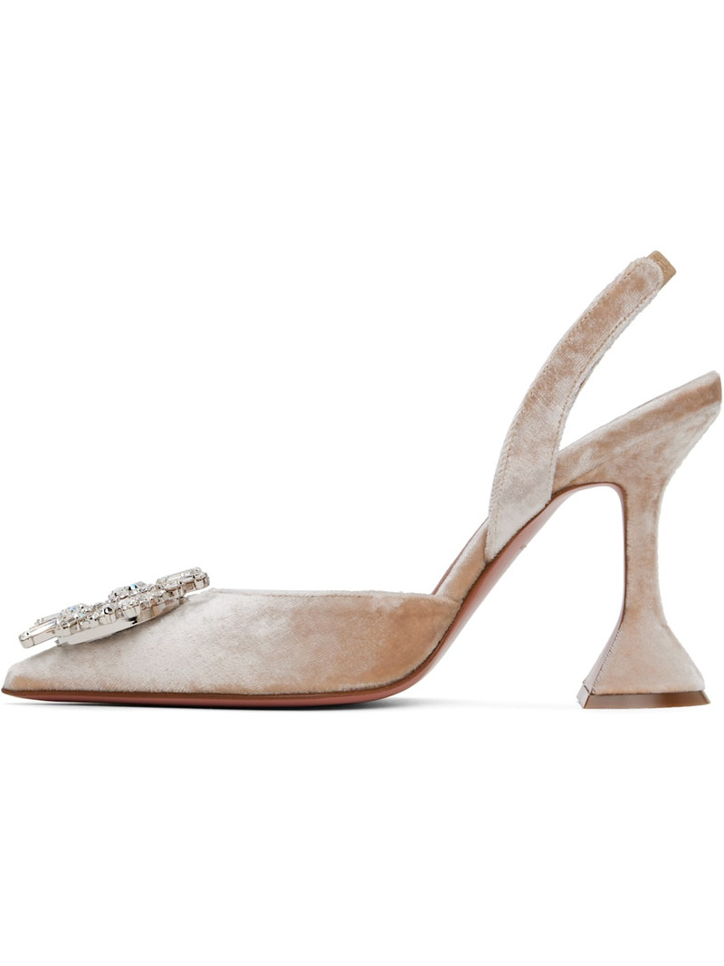 Beige Begum Sling Heels 3