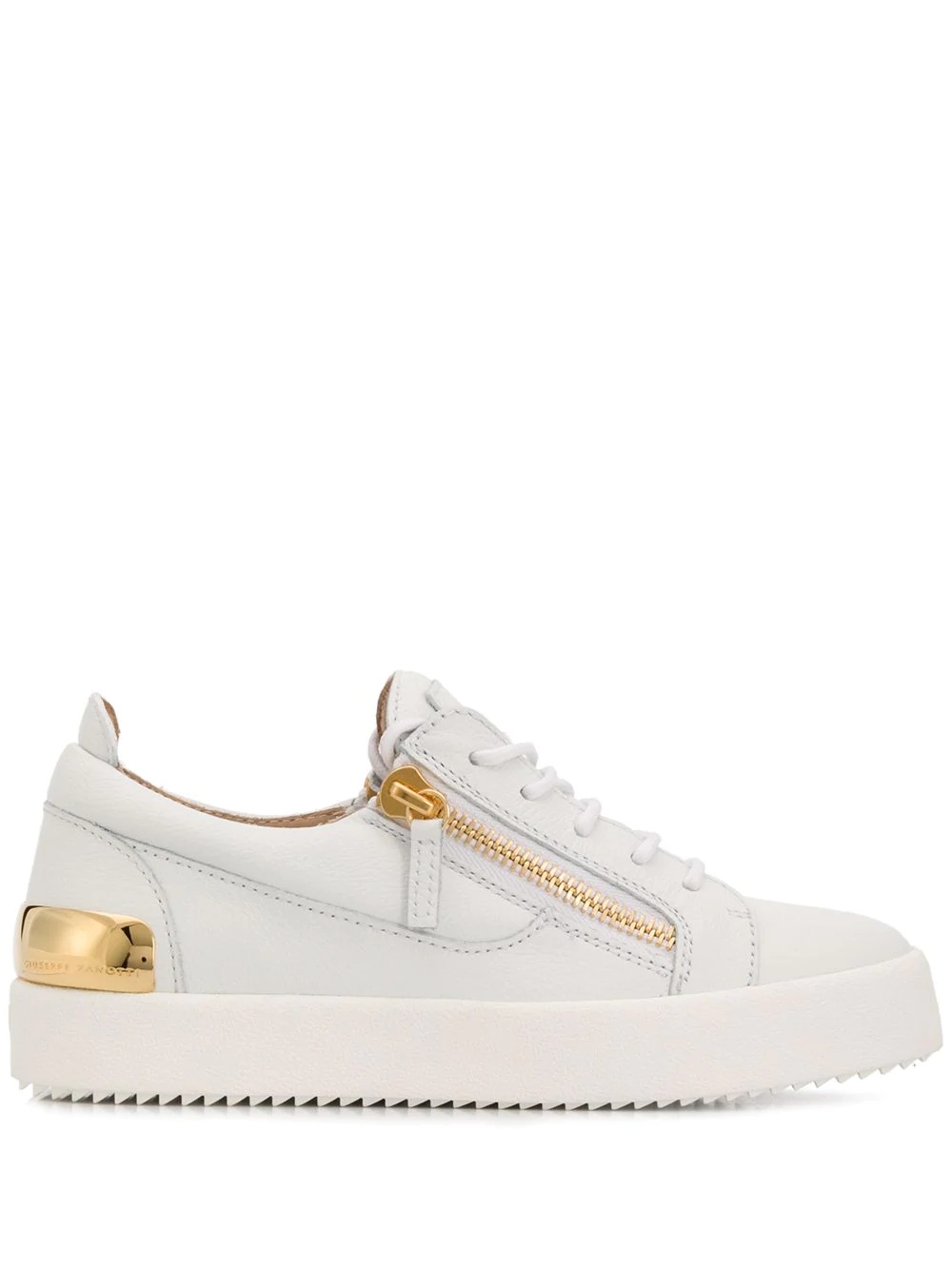 zip detail sneakers - 1