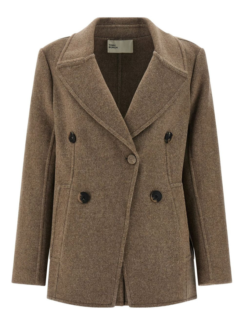 double-breasted lapel-collar jacket 1