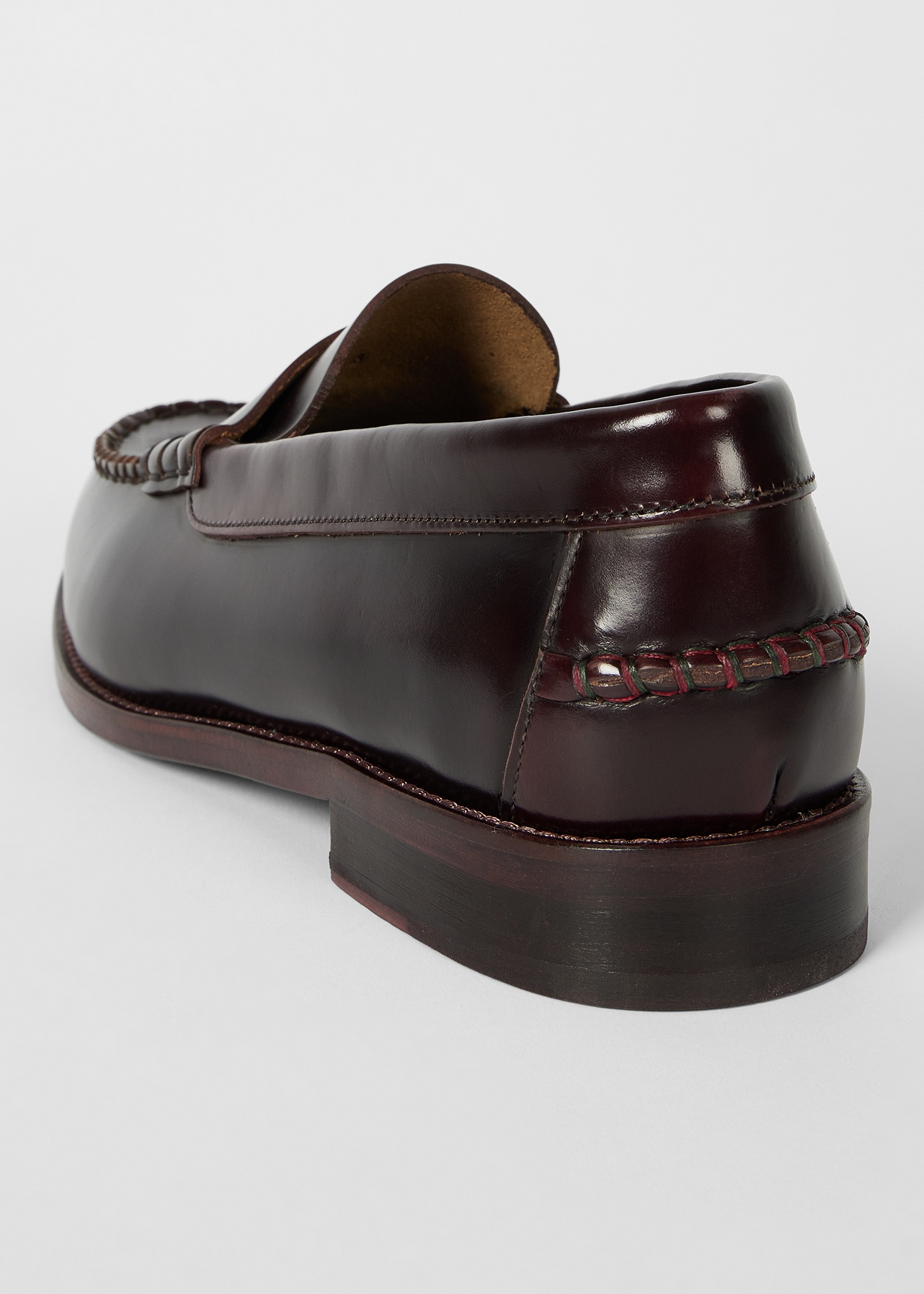 Bordeaux Leather 'Lido' Loafers - 5