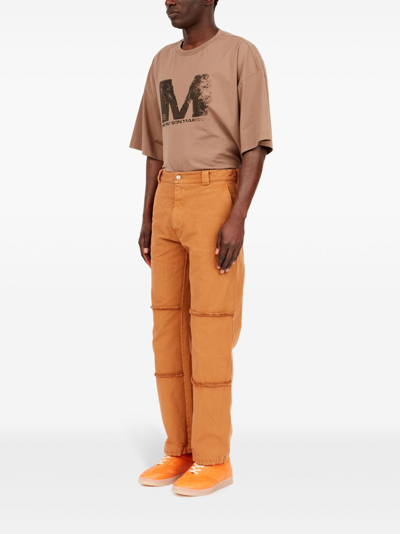 single-stitch logo straight trousers 6