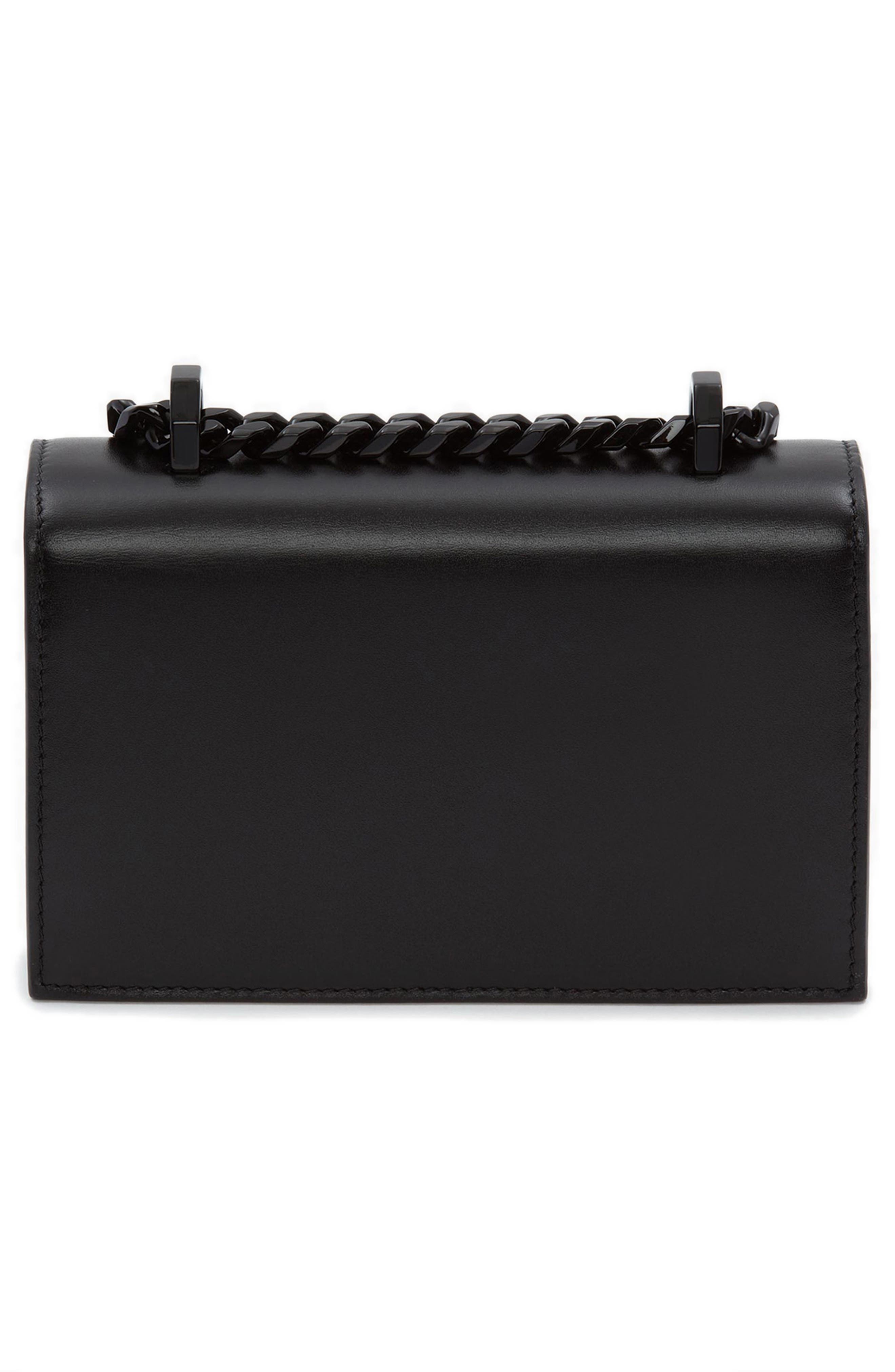 Alexander McQueen Mini Jewelled Leather Crossbody Bag in Black at Nordstrom - 3