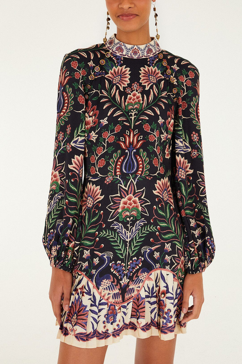 FARM RIO Black Marvelous Garden Lenzing™ Ecovero™ Mini Dress outlook