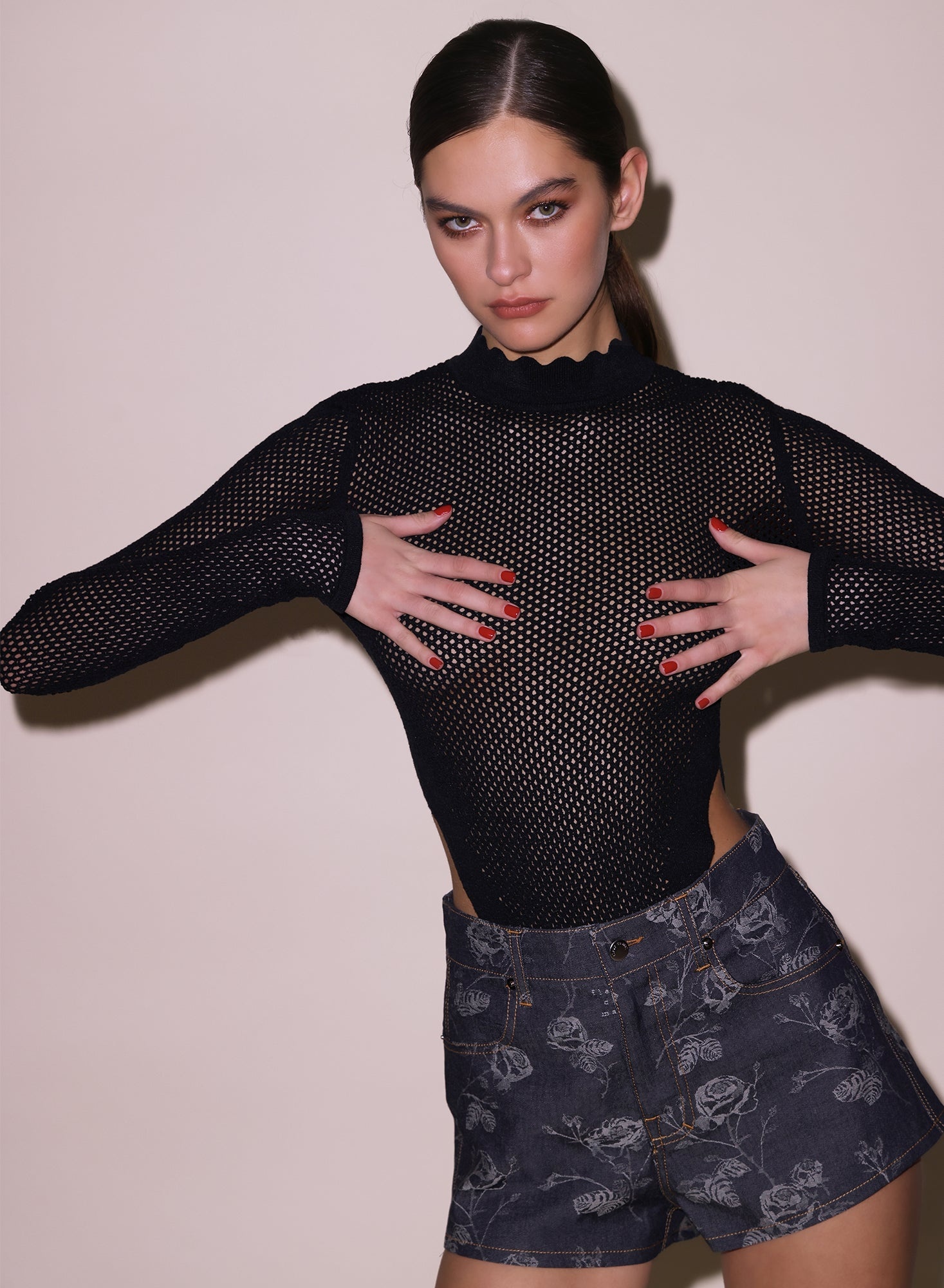 Scalloped Pointelle Knit Top - 3