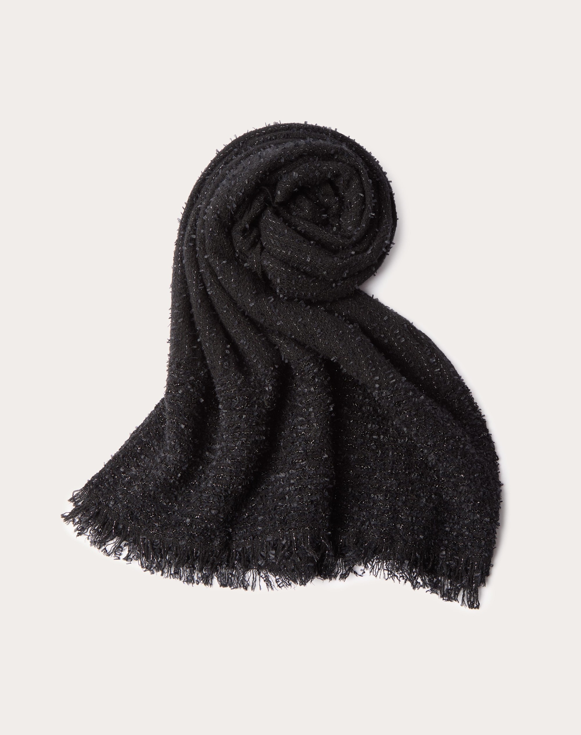 V DETAIL CASHMERE SCARF - 1