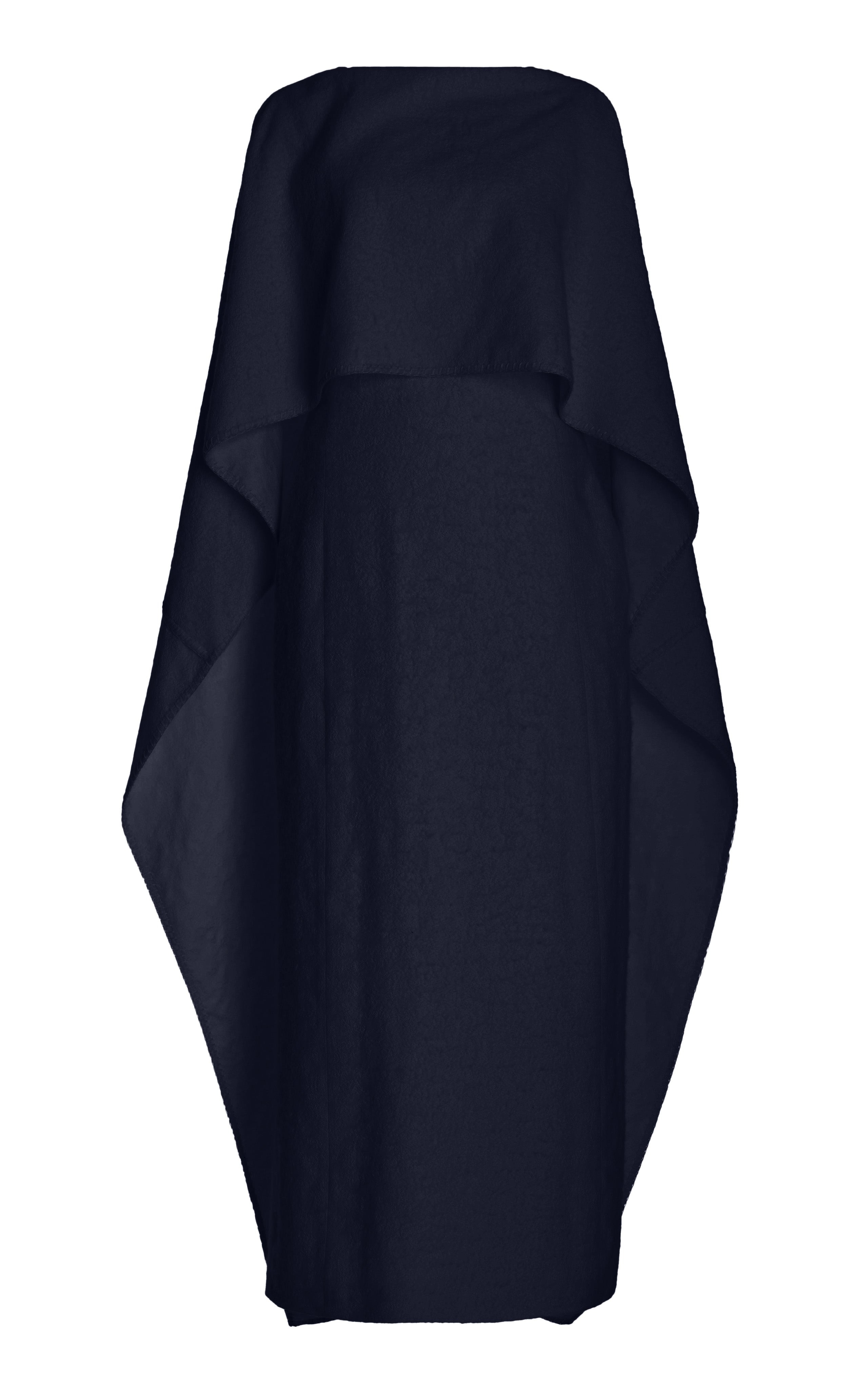 Hunter Dress in Dark Navy Cashmere with Winter Silk - 1