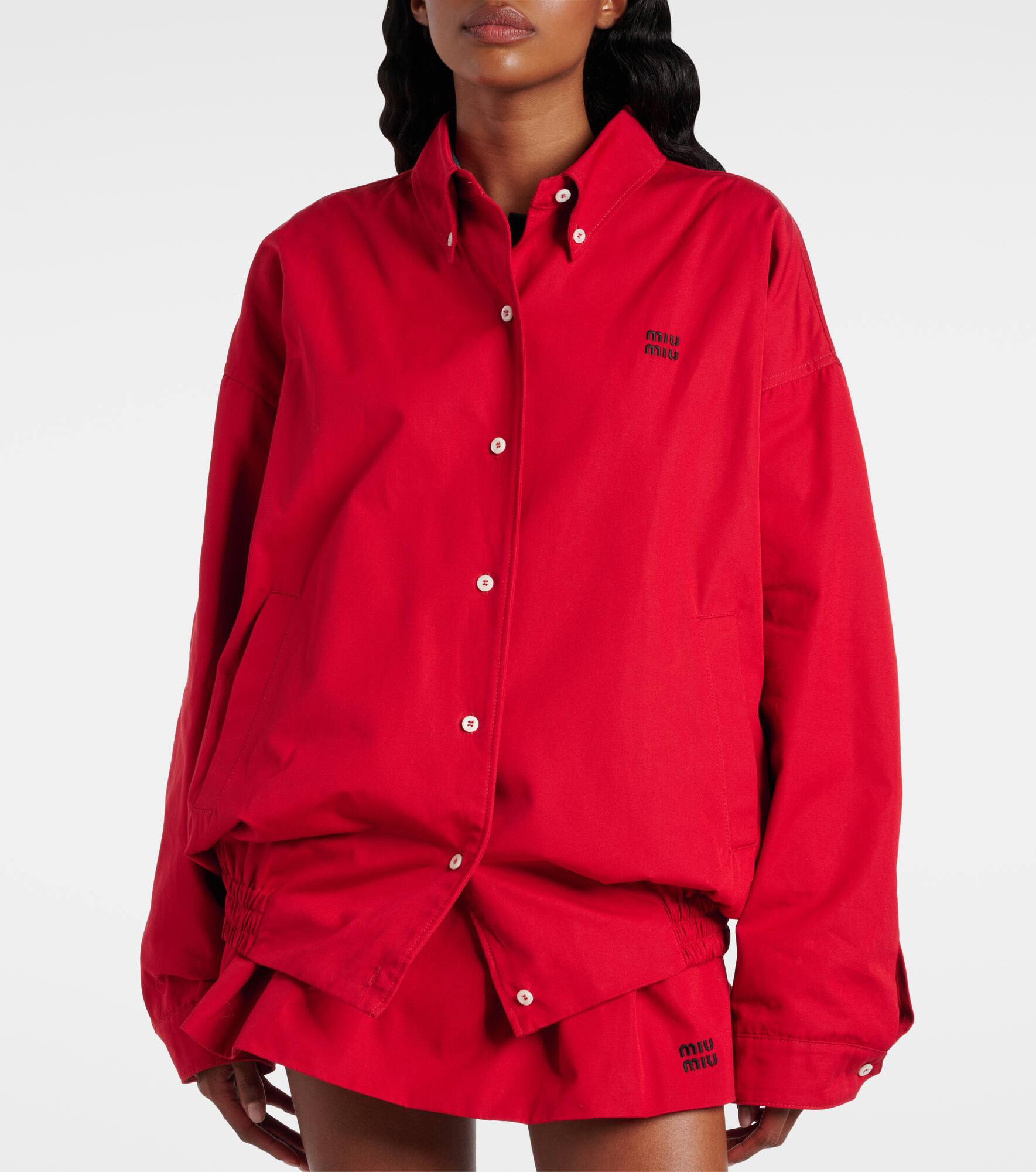 Cotton poplin blouson - 6