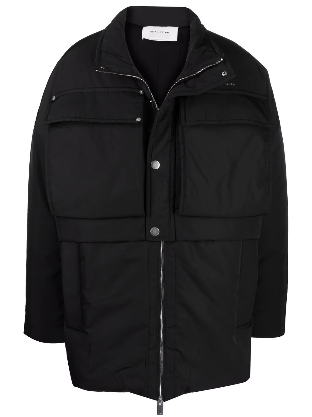 funnel neck padded coat - 1