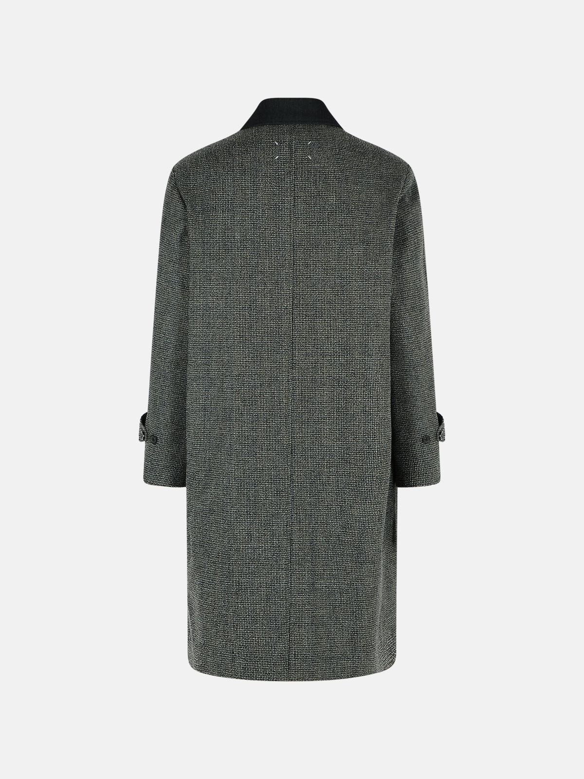 GREY VIRGIN WOOL BLEND COAT - 3