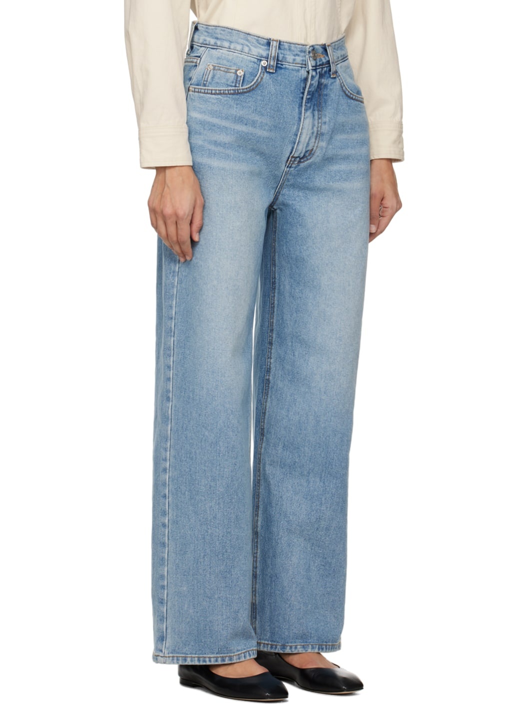 Blue Wide Jeans - 2