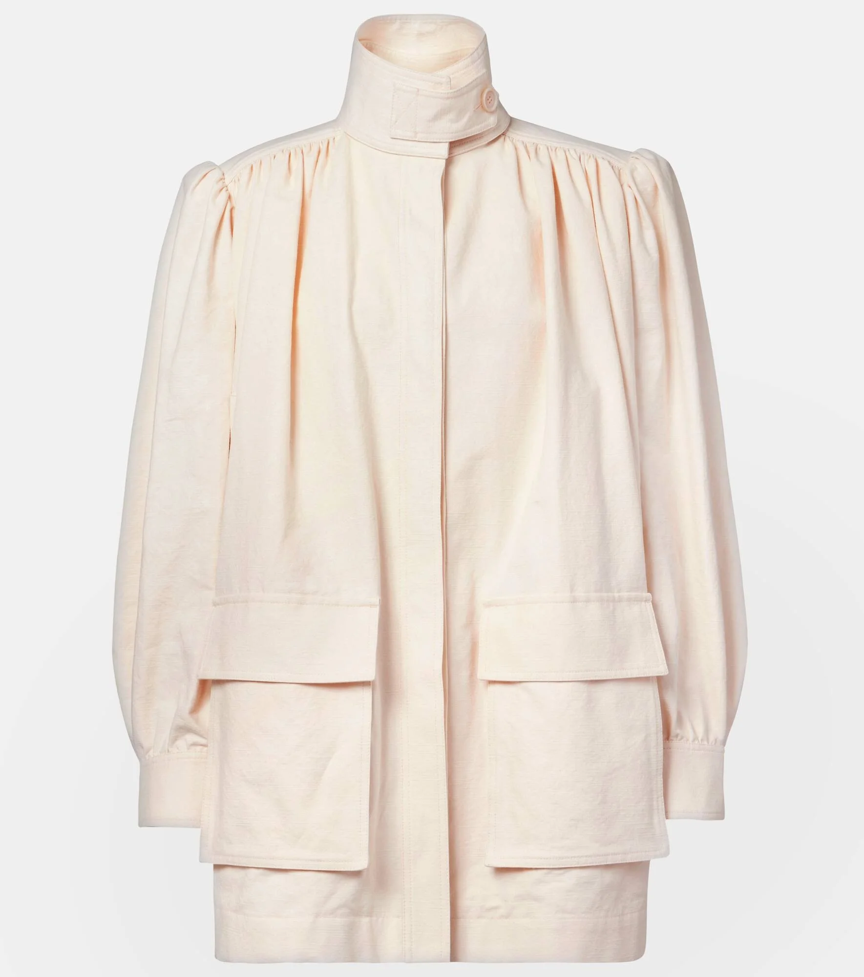 Gathered cotton canvas jacket - 1