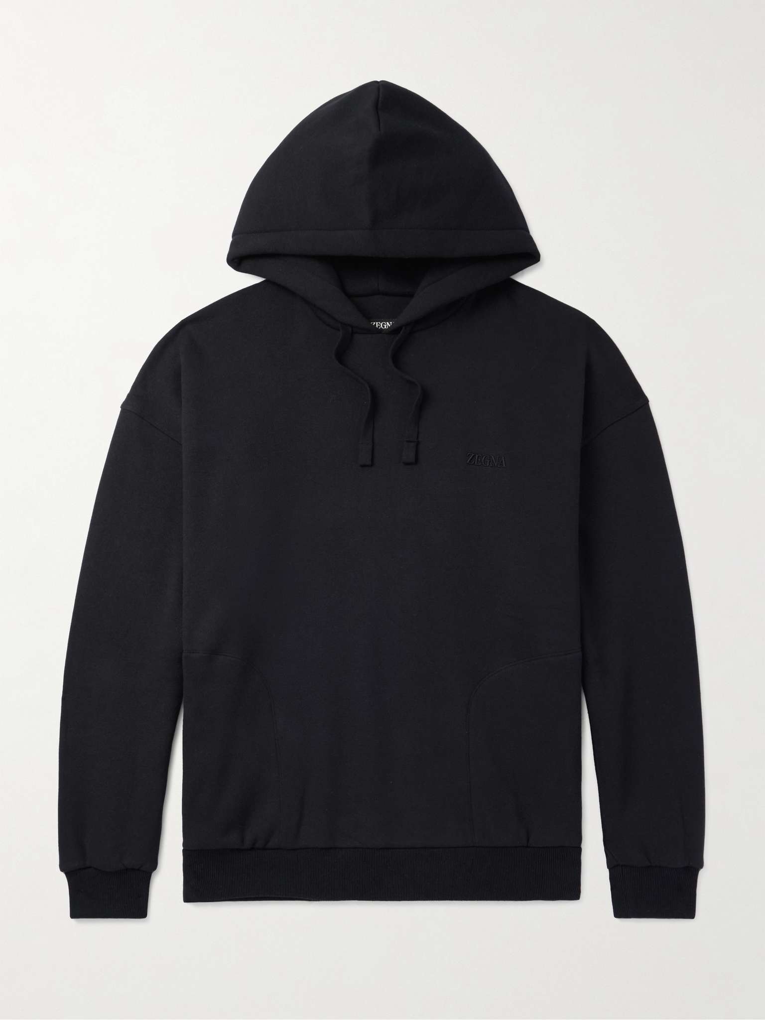 Logo-Embroidered Cotton-Blend Jersey Hoodie - 1