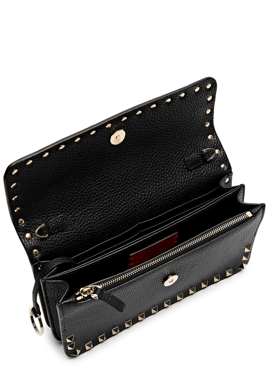 Valentino Garavani Rockstud Leather Wallet-on-chain - 4