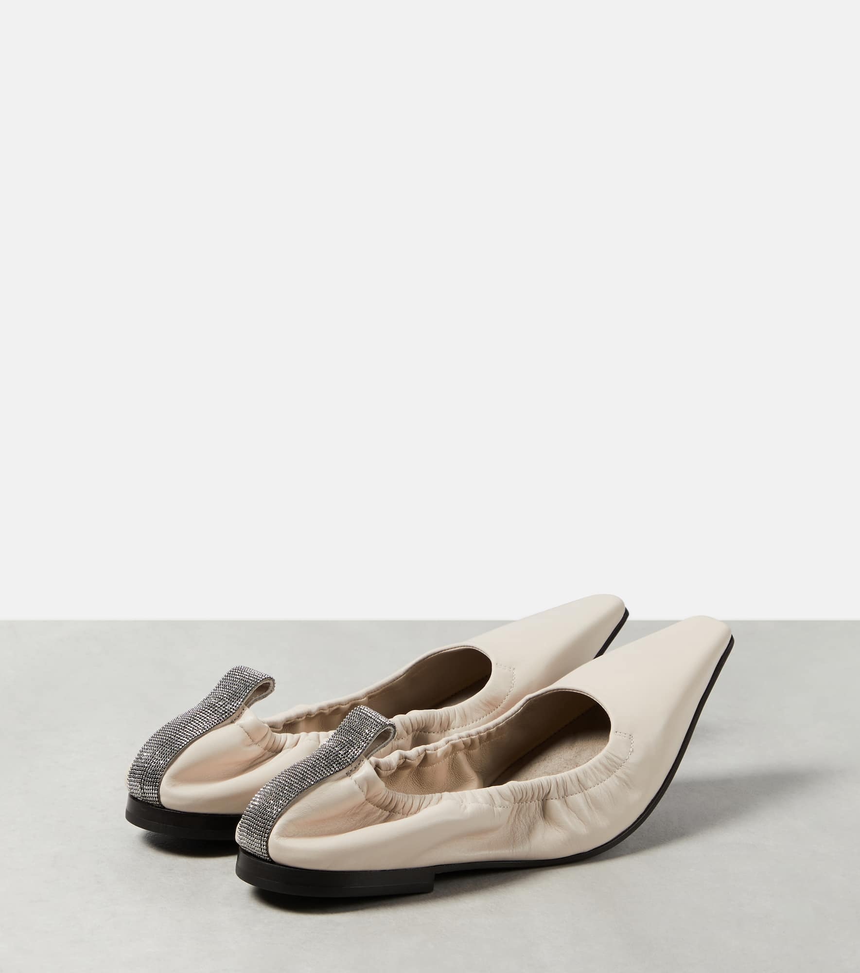 Leather ballet flats - 3
