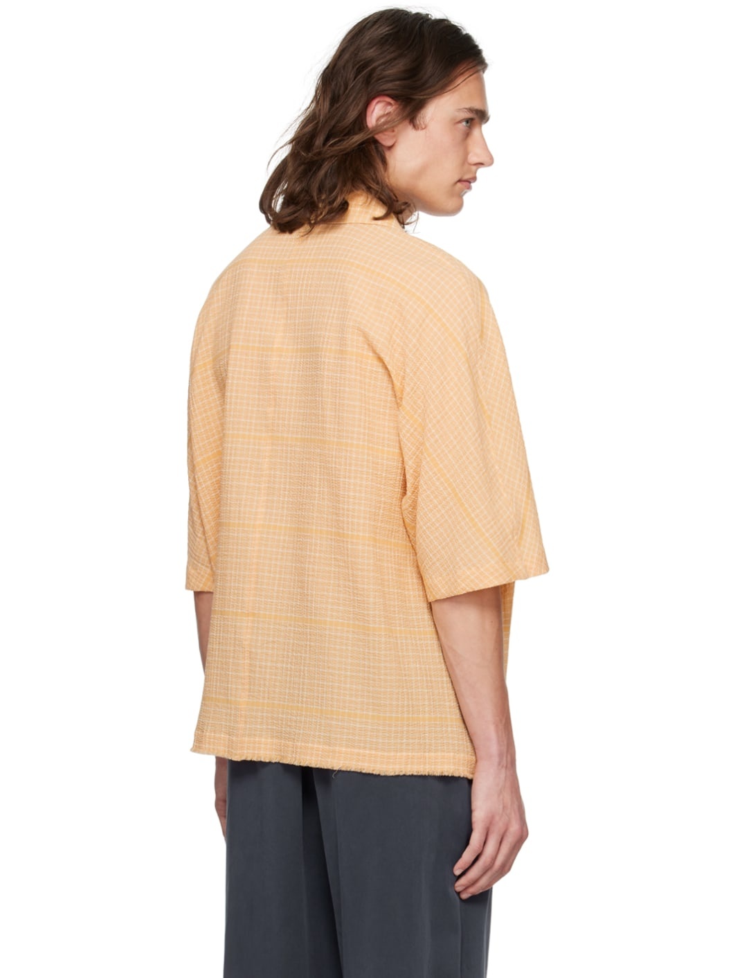 Orange Check Shirt - 3