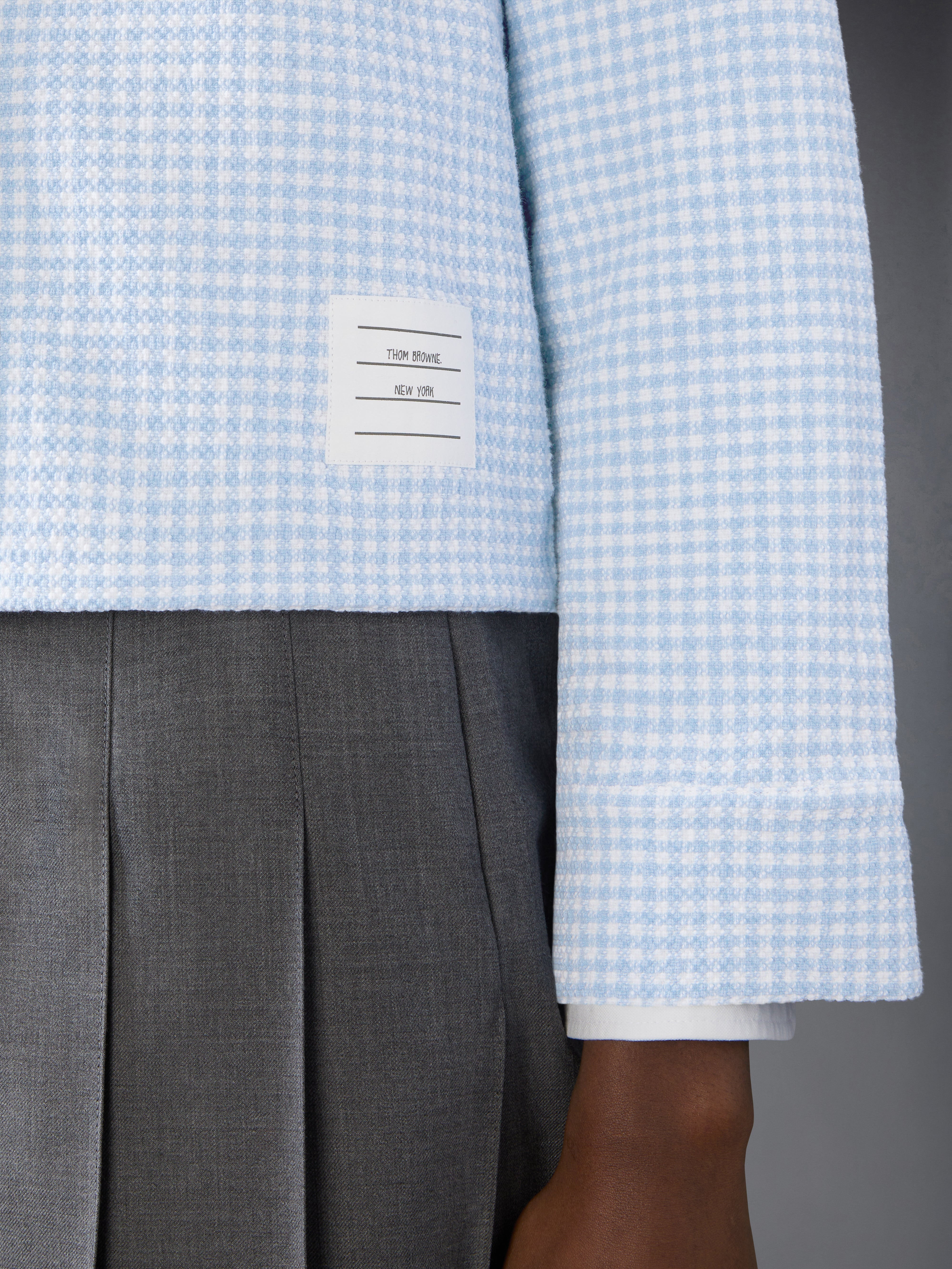 GINGHAM COTTON TWEED JACKET - 6