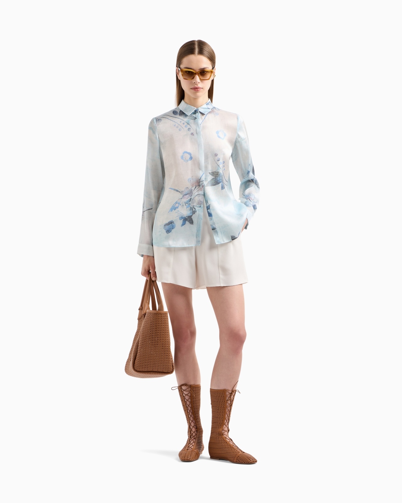 SHIRT IN TRILOBAL FABRIC WITH BATIK FLOWER PRINT - 2