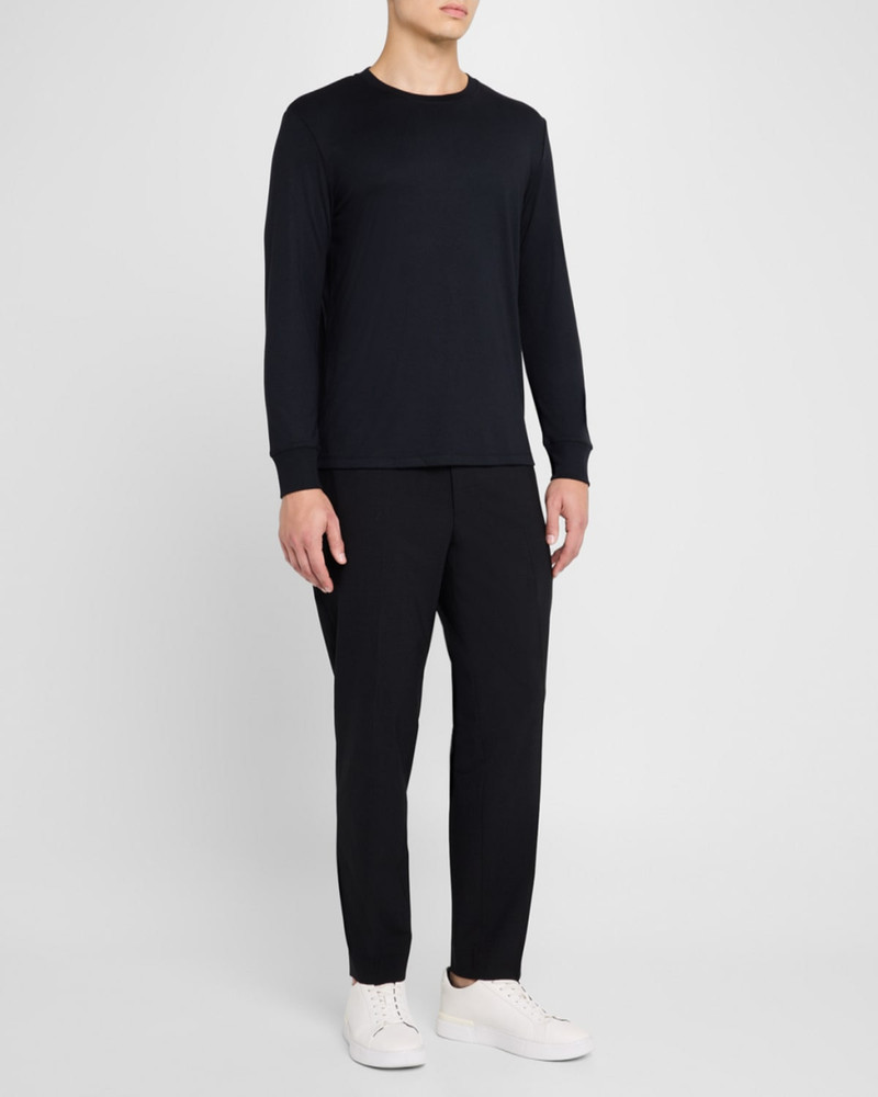 Theory Men's Essential Tee Long Sleeve in Anemone Milano outlook