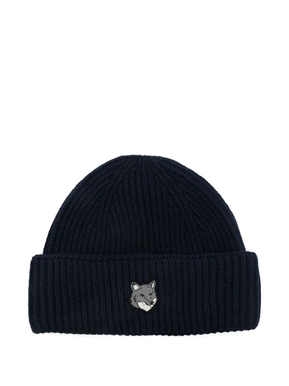 logo-embroidered ribbed beanie - 1