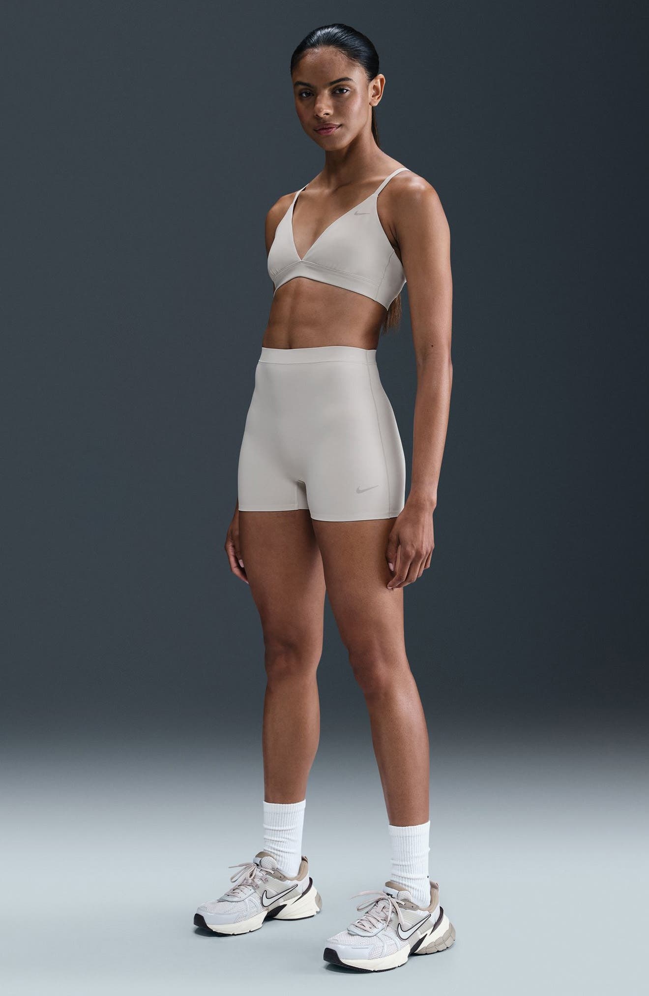 Nike Form Dri-FIT Boy Shorts in Light Orewood/Light Iron Ore at Nordstrom - 9