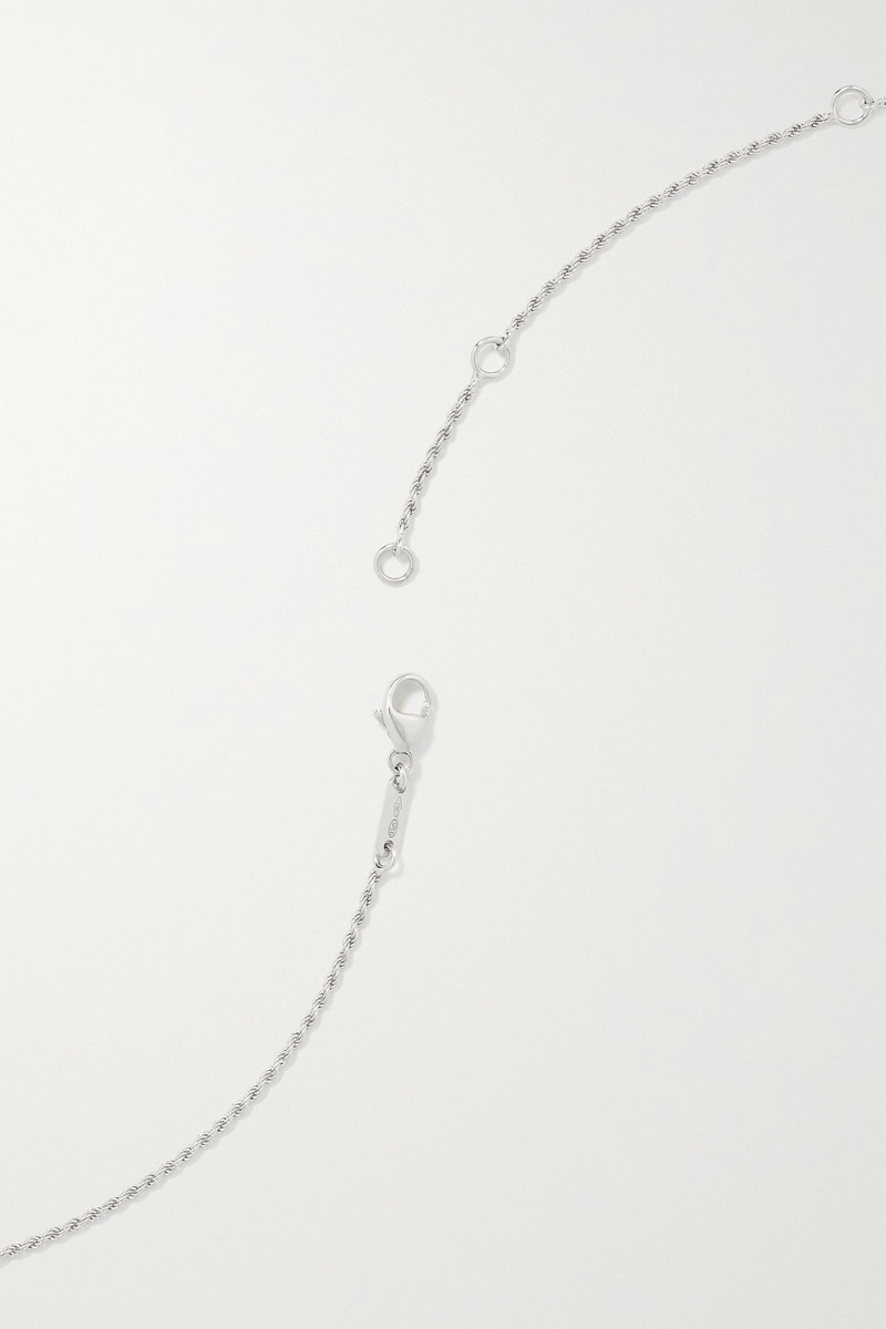 Serpent Bohème 18-karat white gold, aquaprase and diamond necklace 3
