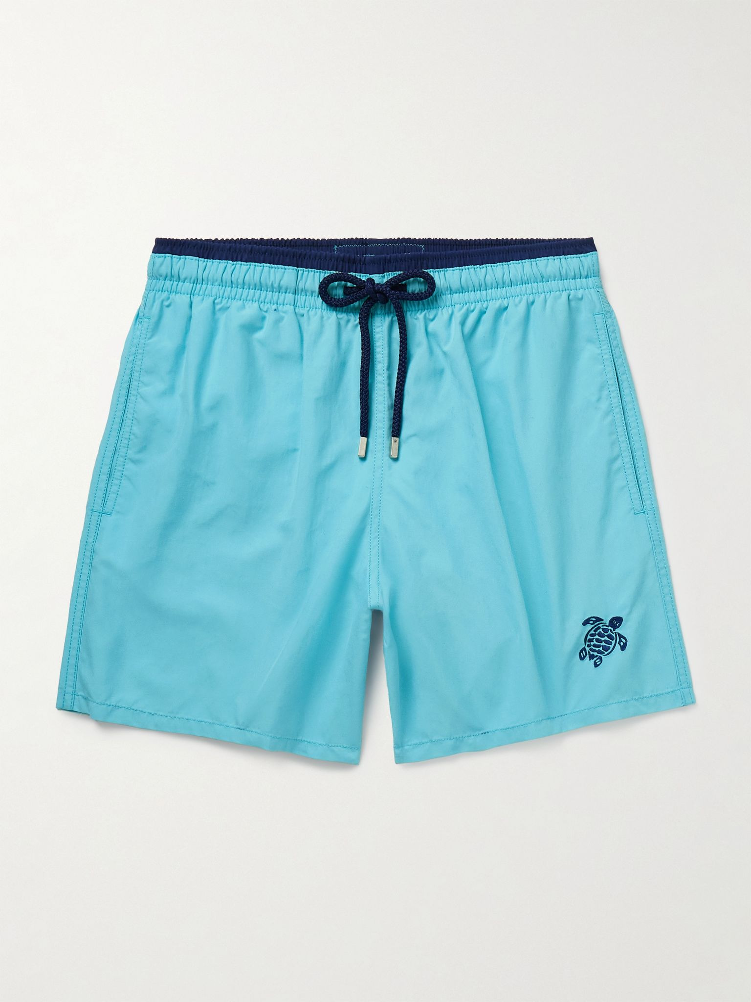 Moka Straight-Leg Mid-Length ECONYL® Swim Shorts Turquoise - 1