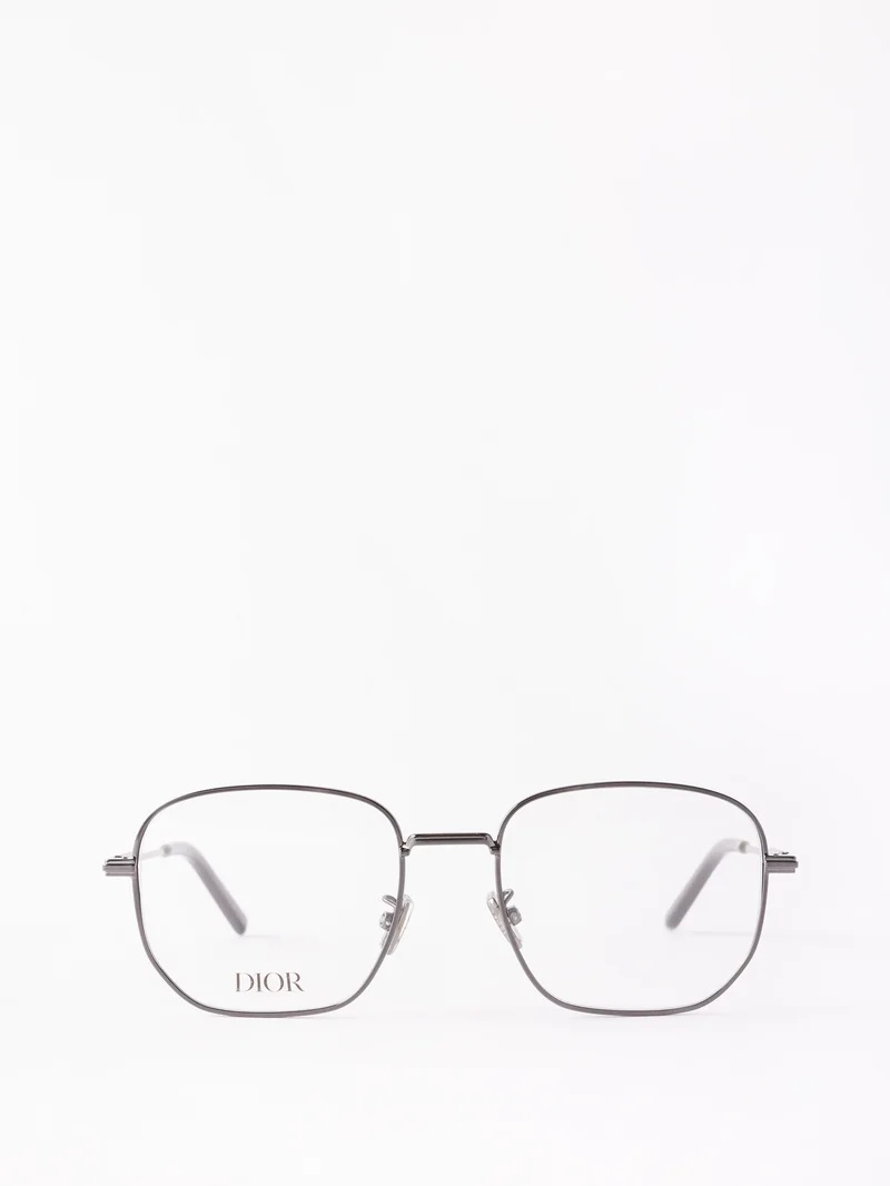DiorBlackSuitO S19U square metal glasses - 2