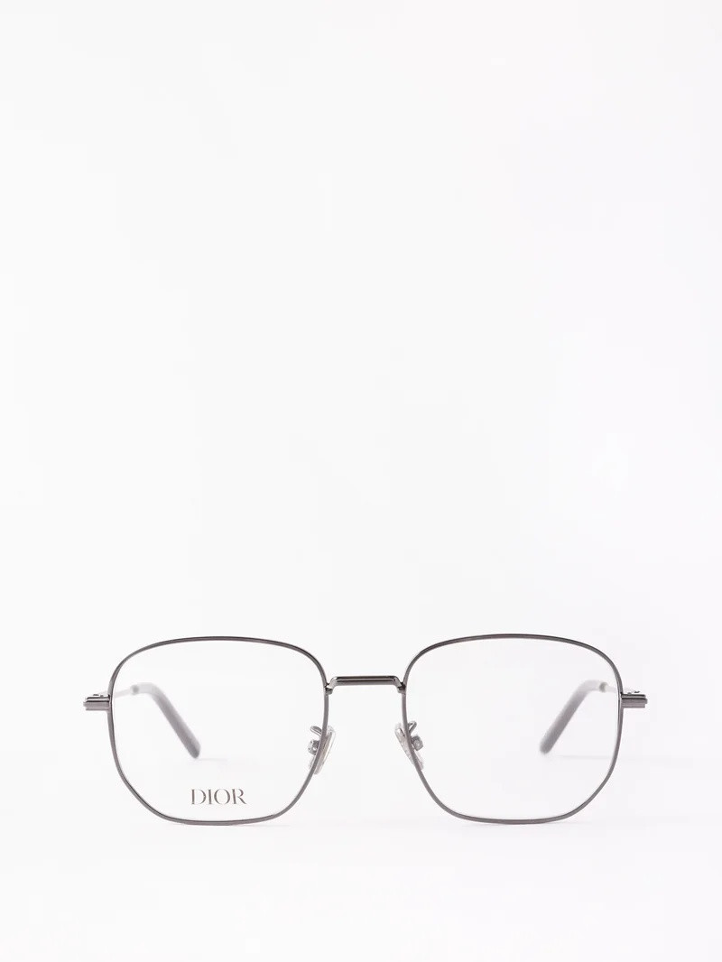 Dior DiorBlackSuitO S19U square metal glasses outlook