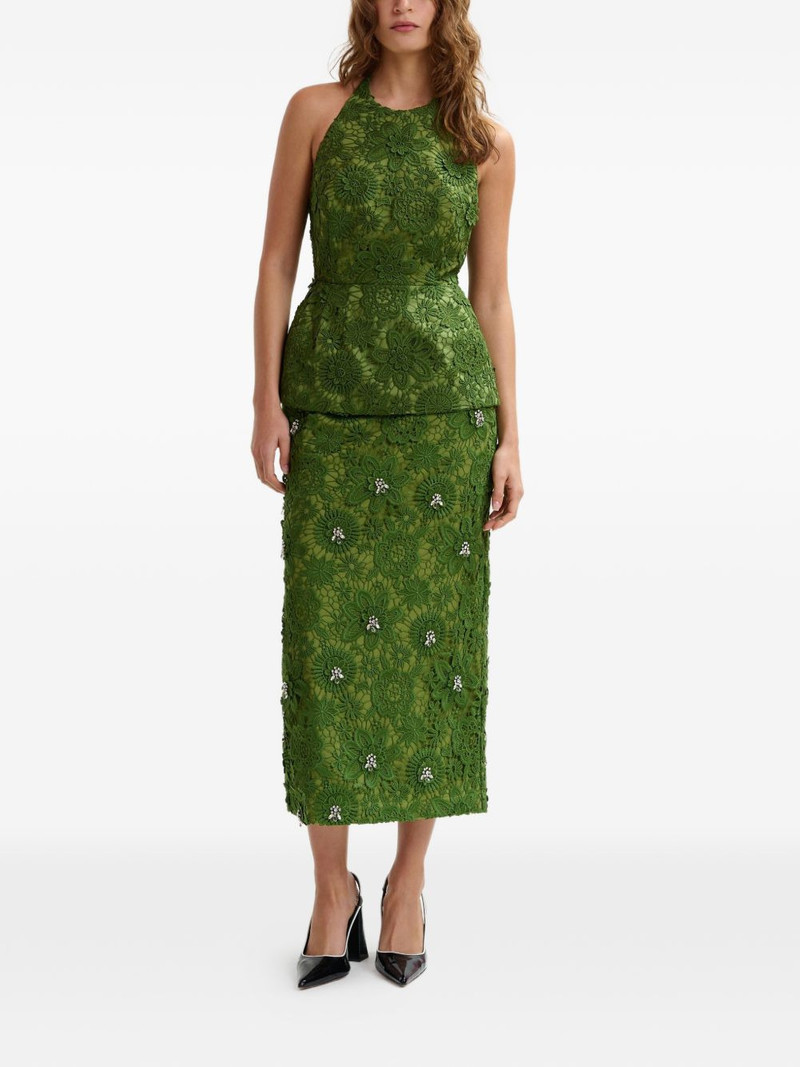 ESSENTIEL ANTWERP floral lace halter top outlook