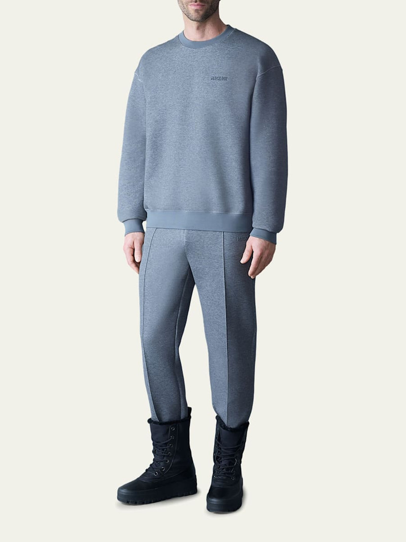 MACKAGE Men's Julian Double-Face Jersey Silicone-Logo Crewneck Sweater outlook