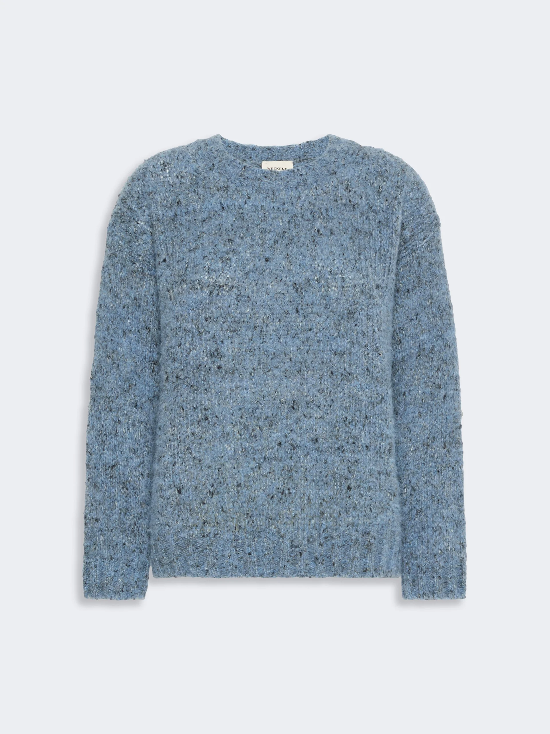 HOBBY Alpaca, cotton and wool blend sweater - LIGHT BLUE - 1