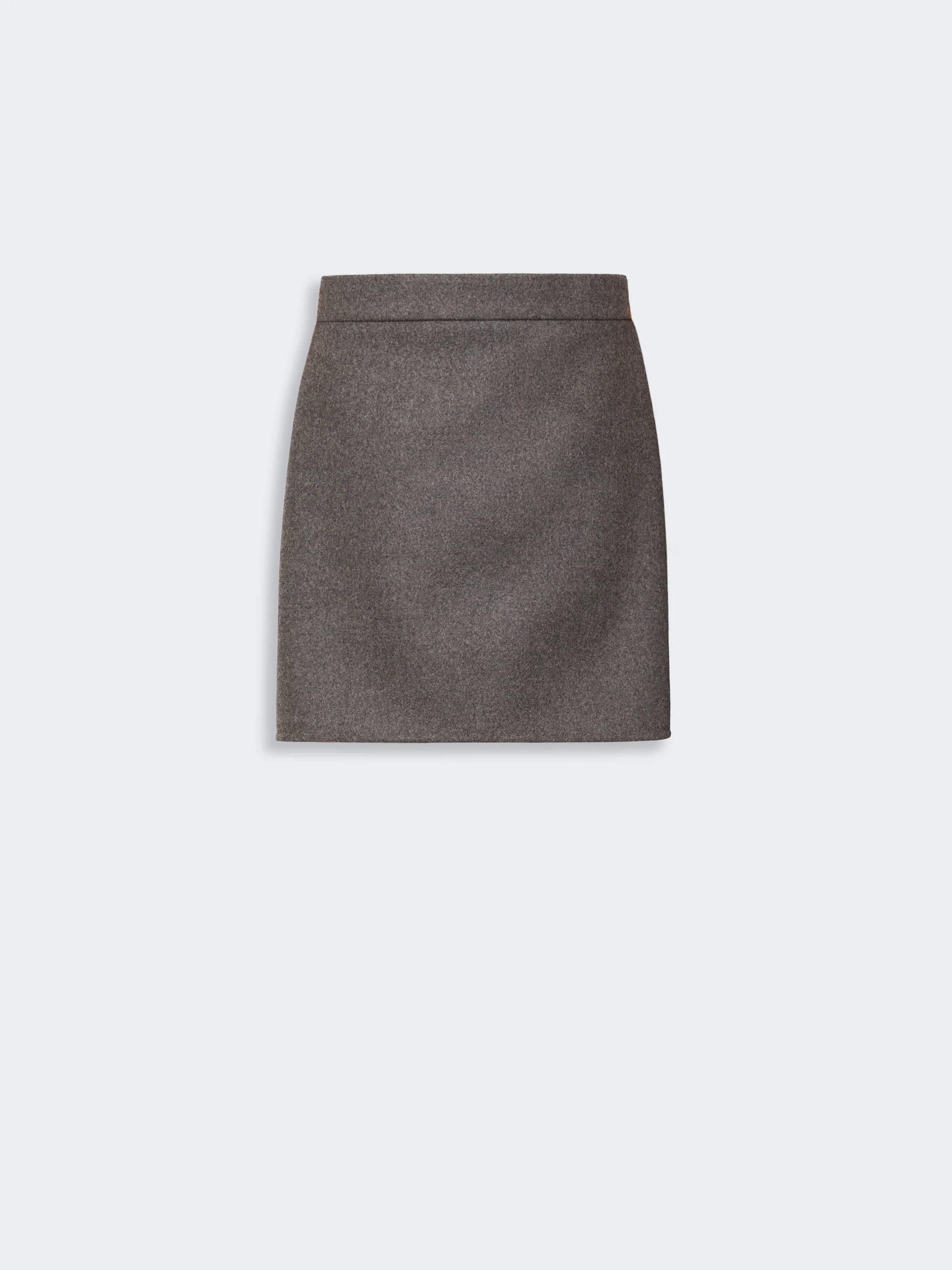 ACINOSO Short double wool skirt - BROWN GREY - 1