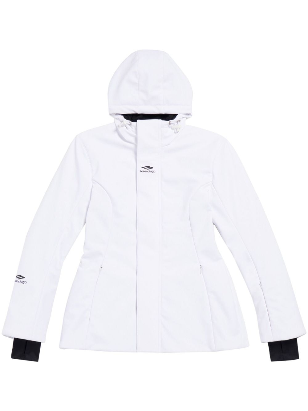 classic-hood zip-up coat - 1