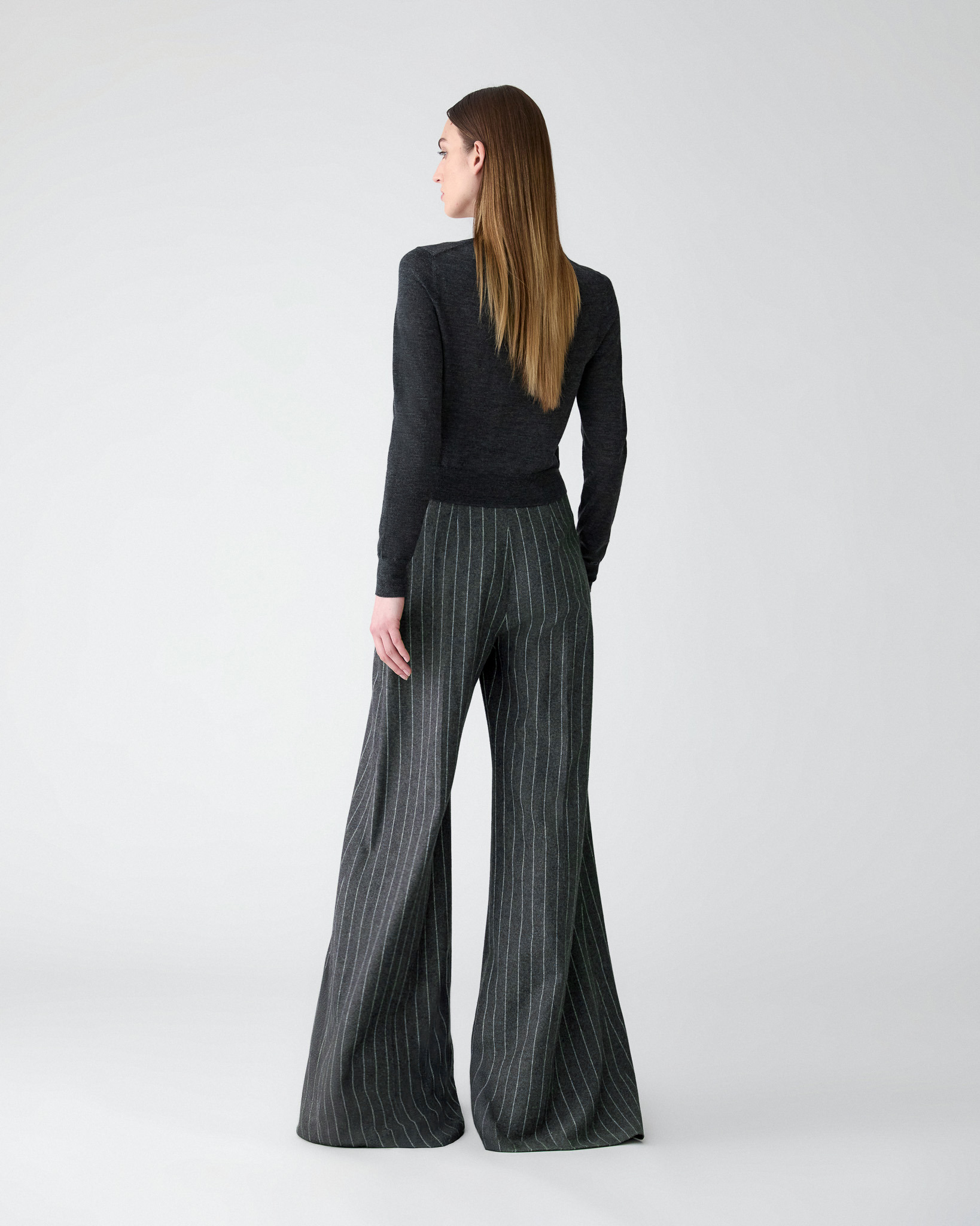 Wide-Leg Pinstripe Diane Pants - 3