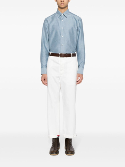 Brioni long-sleeve cotton-cashmere shirt outlook
