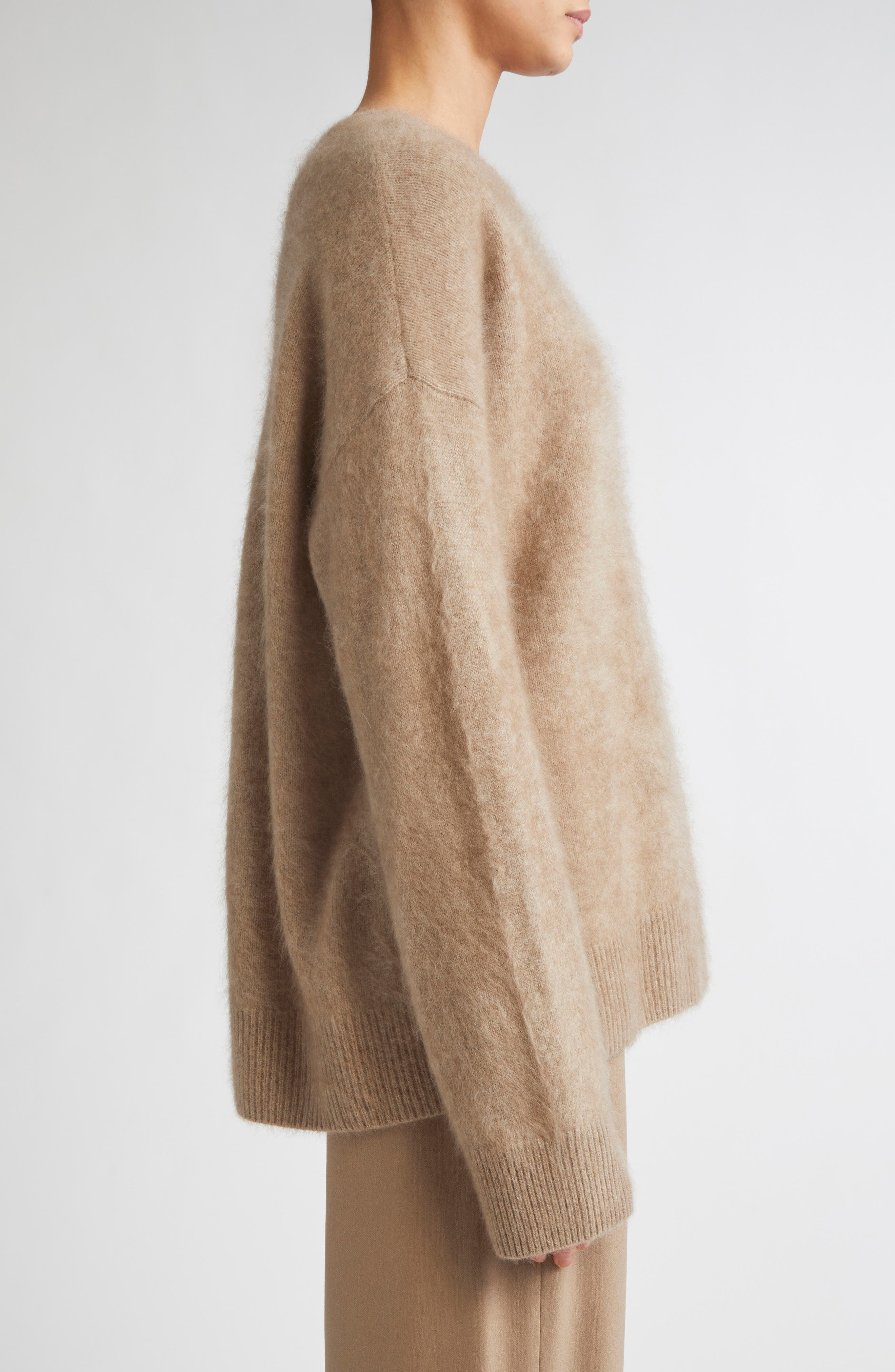 Max Mara Dante Oversize Cashmere Sweater in Beige at Nordstrom - 4