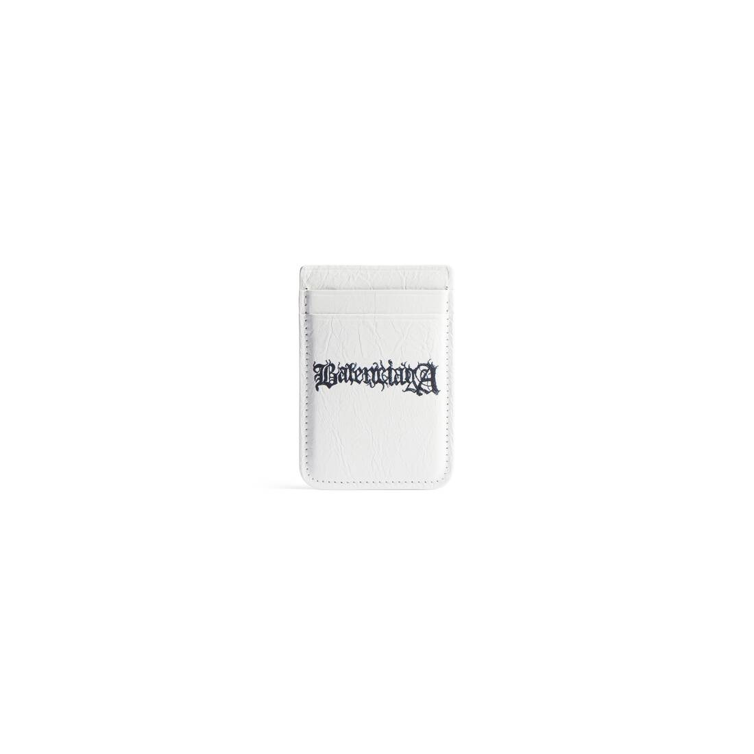 Men's Cash Magnet Card Holder Diy Metal  in White/black - 1