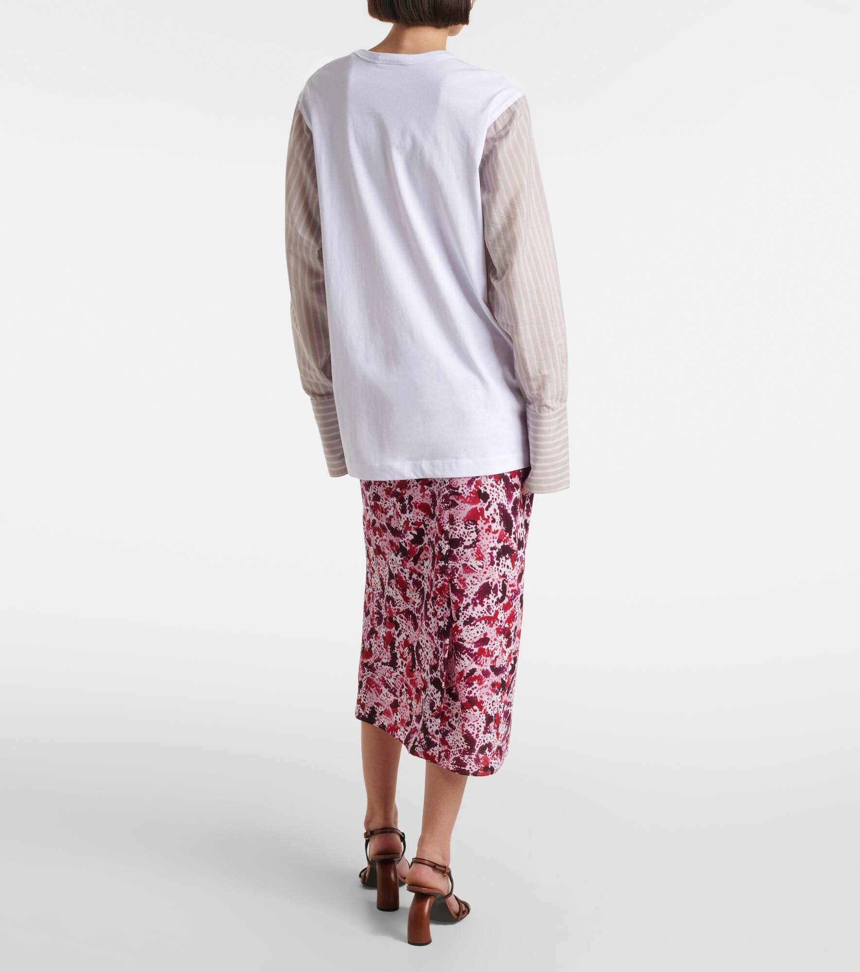 Deconstructed cotton-blend T-shirt - 3