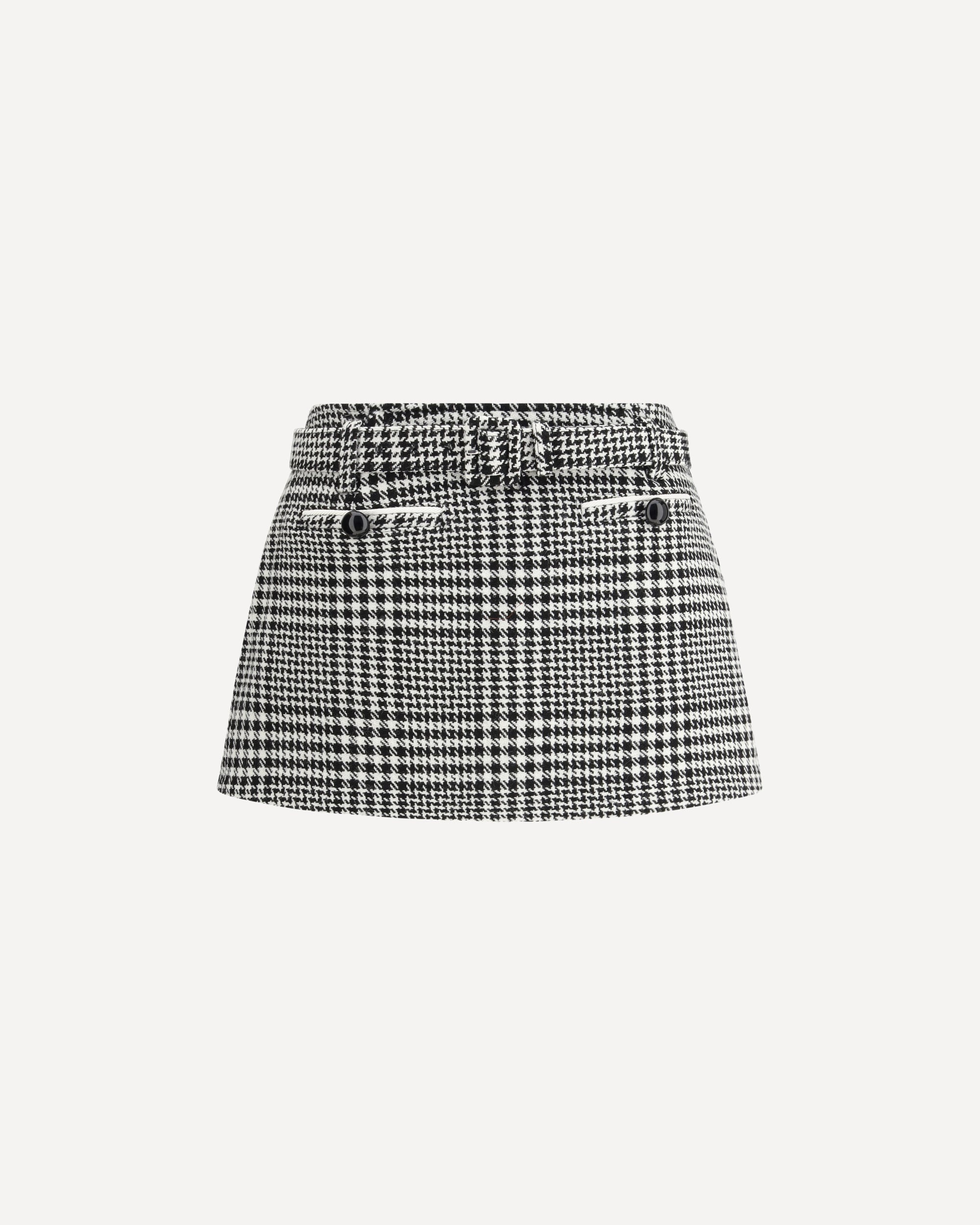 Houndstooth wool Pants-skirt - 1